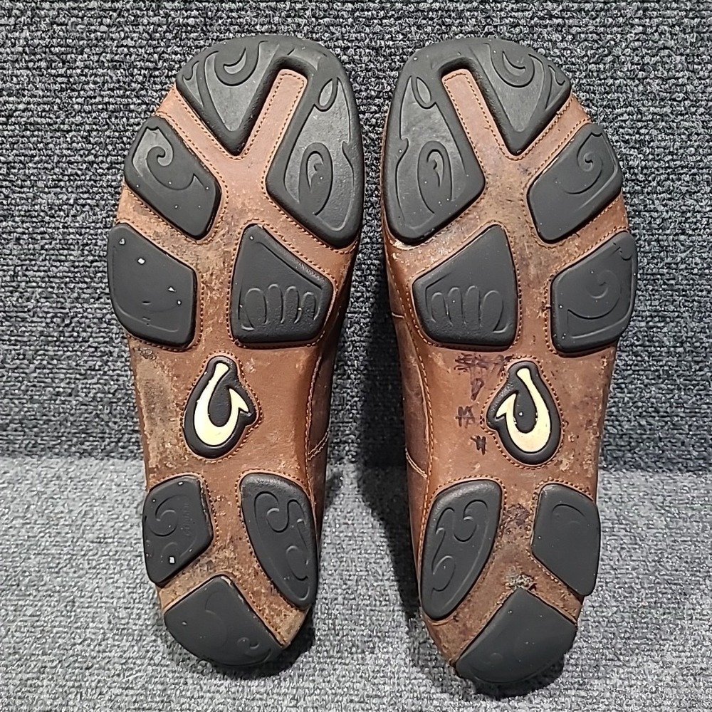 Olukai Men's Ohana Brown Leather Lace Up Convertible‎ Loafers Size US 11 - Picture 11 of 14